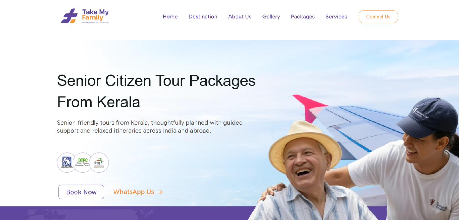 TakeMyFamilyHolidays website